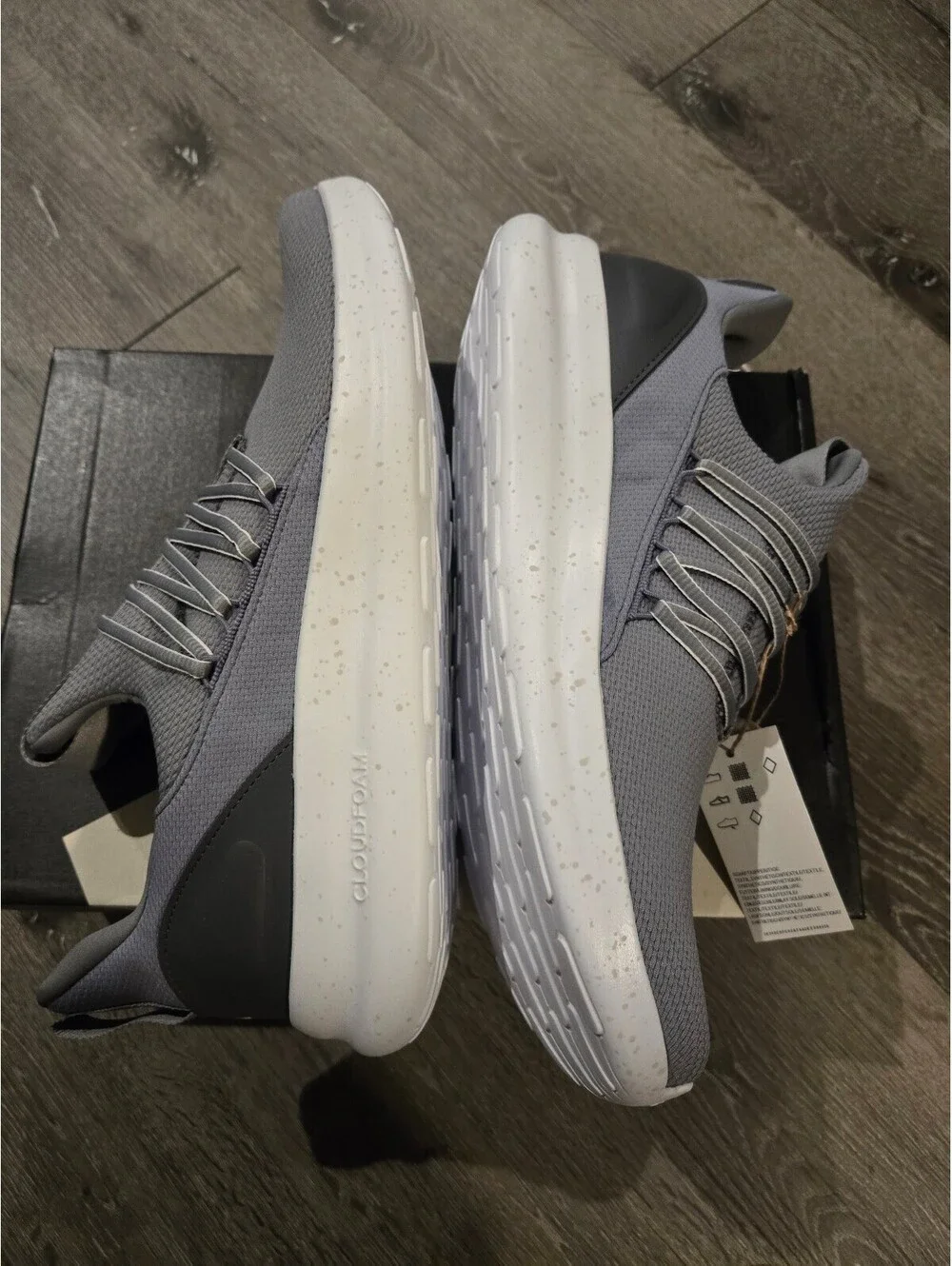Adidas Lite Racer Adapt 7.0 Grey White Men Size 13 JR7606 Slip On Sneaker Box